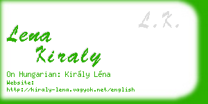 lena kiraly business card